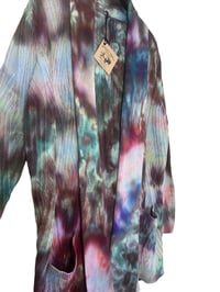 Image 8 of M Sweater Cardigan w/ Pockets in Dark Watercolor Snow Dye
