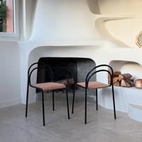 Image 2 of Paire de chaises italiennes métal noir 