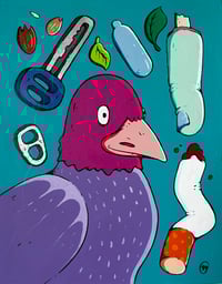 Image 1 of Bird reincarnation painting