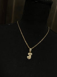 Image 1 of Drip’d in Gold Initial Pendant
