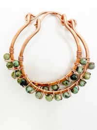 Image 3 of African Turquoise (Copper) Swing Earrings