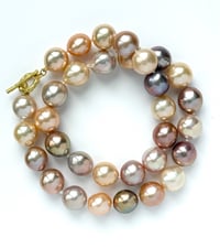 Image 1 of Freshwater Edison Pearl Necklace Bamboo 18k 