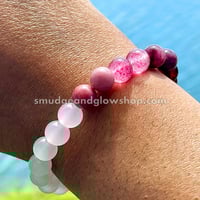 Image 4 of Garnet, Strawberry Quartz, Rhodonite, NEW* NEW* Rose Quartz & Moonstone Bracelet