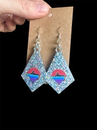 Image 3 of Custom Cats Sparkle Earrings