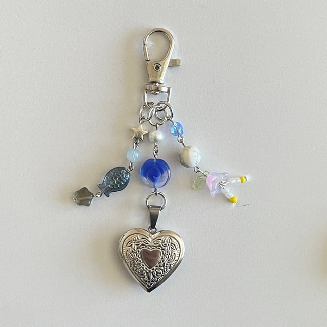 under the sea locket keychain