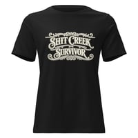 Image 3 of Shit Creek Survivor Funny Women’s T-Shirt | Sarcastic Western Humor Graphic Tee