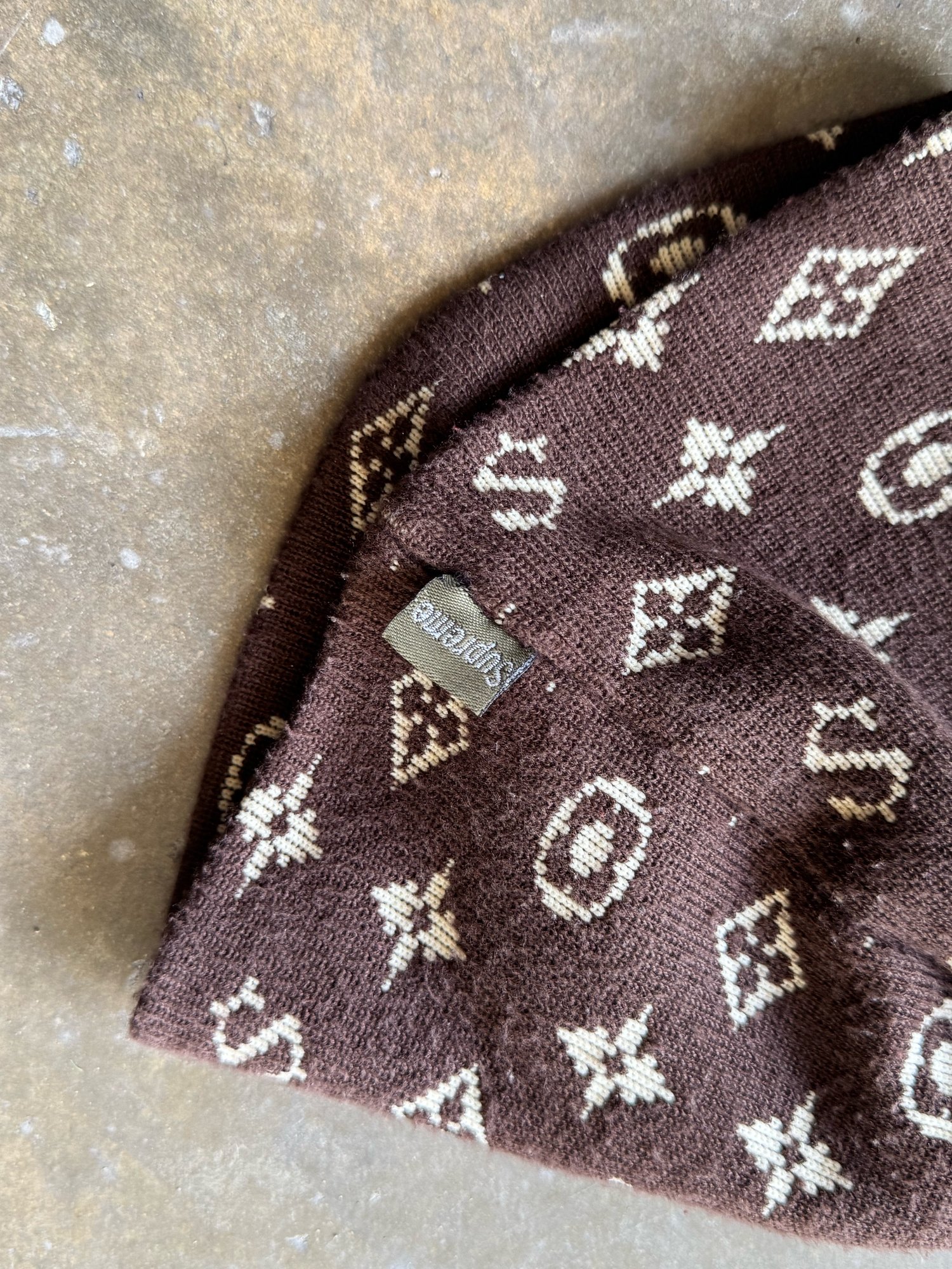 Image of Supreme 2001 Lv Monogram Skullcap