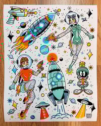 Image 2 of 8x10 Space Babes Print