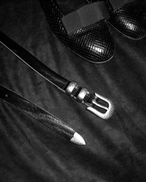 Image of KLDSCOPE - Joey Leather Belt (Wave)