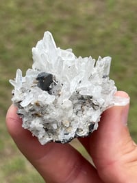 Image 3 of Huebnerite & Fine Quartz Points Specimen #2617