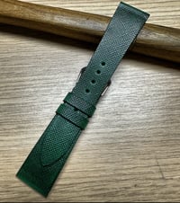 Image 3 of Green Marbled Saffiano Watch Strap