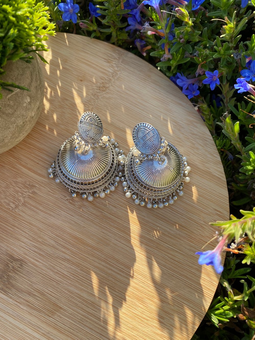 Antique style earrings  silver 