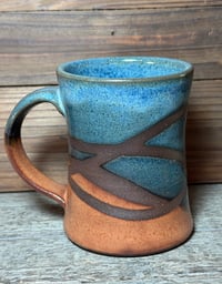 Image 4 of Blue/nutmeg mug 