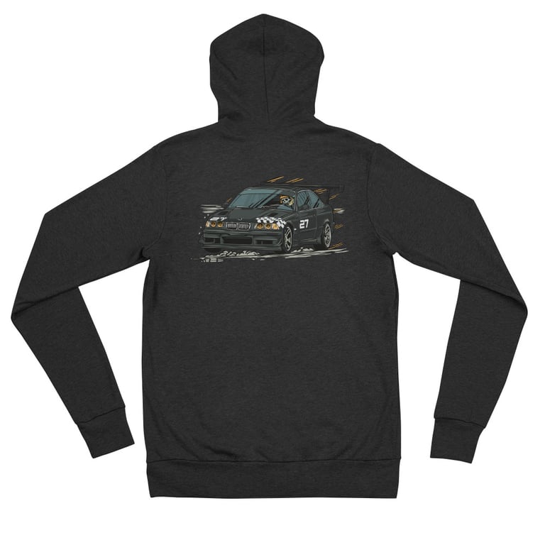 E36 Racecar Unisex zip hoodie | Blake's Garage