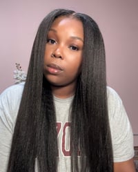 Image 2 of Kinky Straight HD Lace Wig w/ Kinky Edges (Ready To Wear)