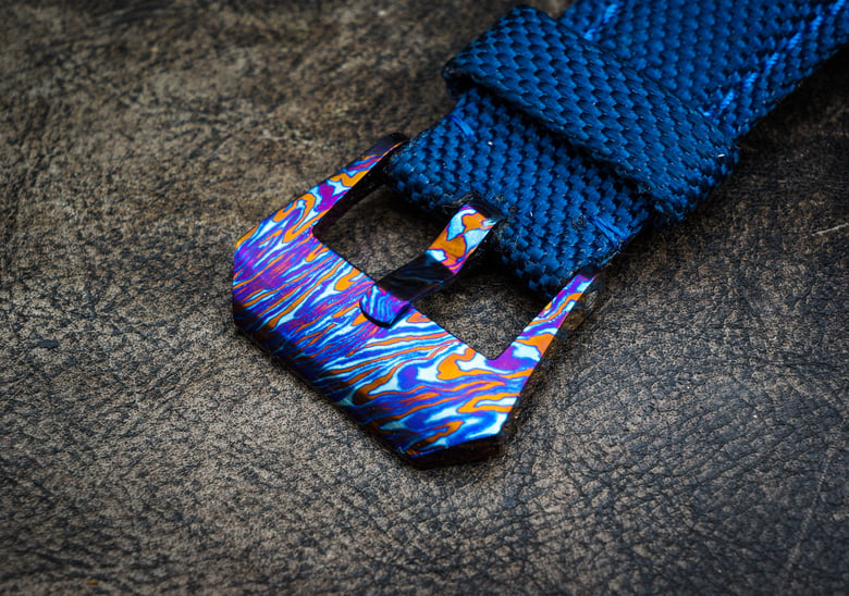 Image of 22mm Mosaic Timascus Watch Buckle