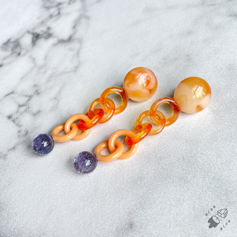 Image of Orange Sherbet Dot Dangles