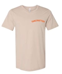 Family Matters Orange Logo T-Shirt - Tan