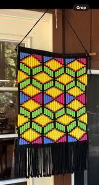 Image 1 of The Beauty - Pixel Macrame Wall Hanging