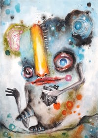 "My charcoal heart" Original painting 