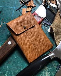 Image 2 of Hotel Cardholder - Caramel Grained Calfskin 