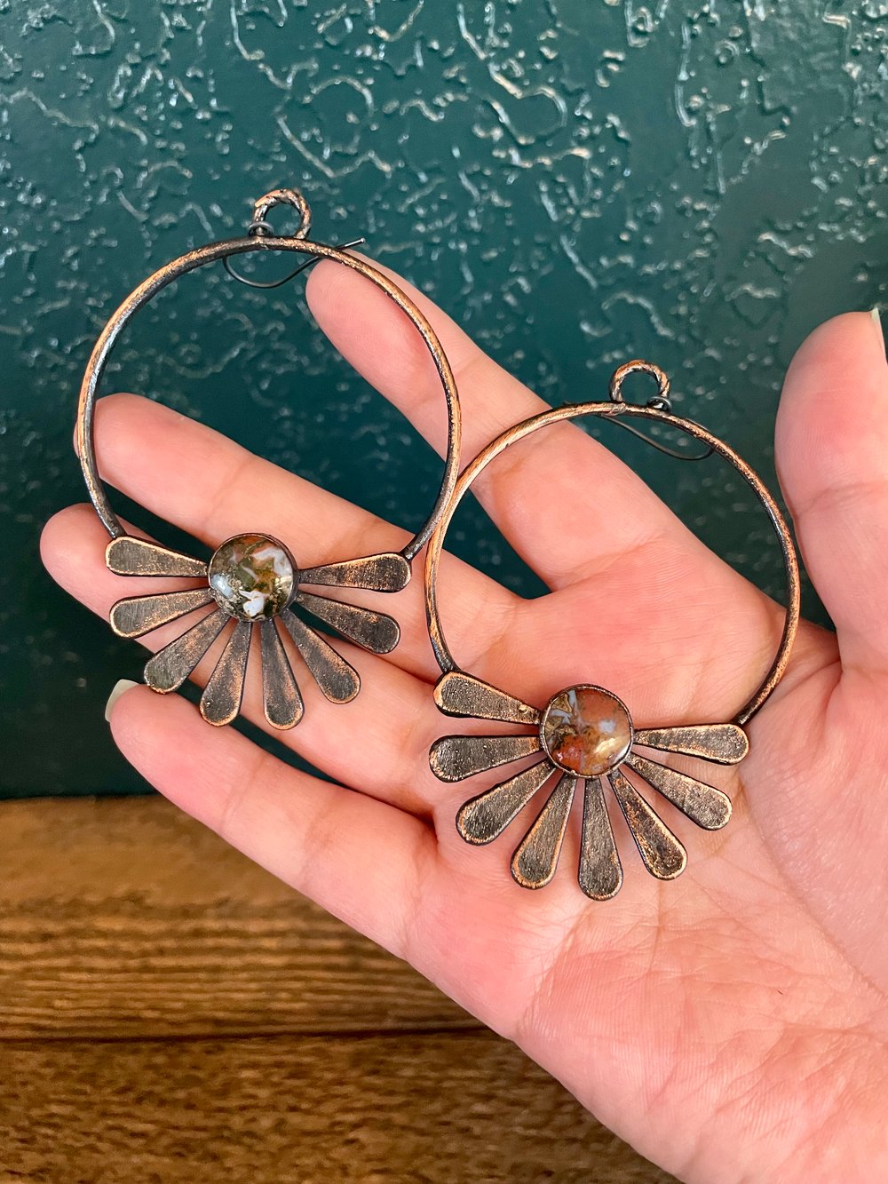 Jasper Floral Earrings