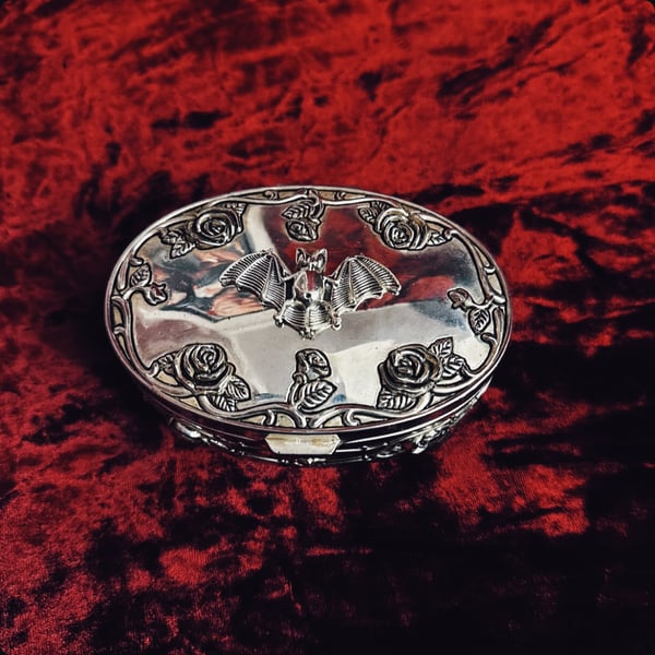 Image of Vintage Silver Bat Trinket Box