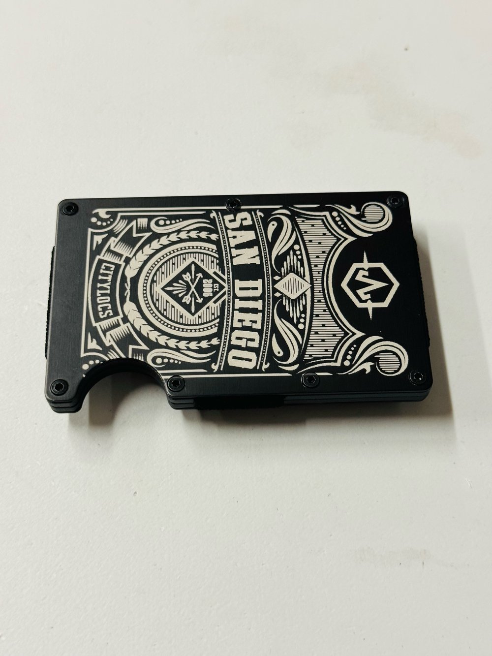Metal credit card wallet san diego design 
