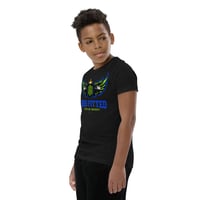 Image 3 of BOSSFITTED Neon Green and Blue Youth Short Sleeve T-Shirt