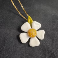 Image 1 of Bright White Flower Pendant 