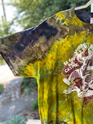 Image of 2XL Godzilla Be Gay Do Crime Tie Dye Shirt 