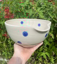 Image 6 of Large Mixing Bowl  Blue dots