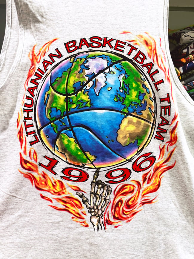 Rare Grateful Dead 1996 Lithuania Basketball Tank Top - Size L