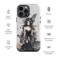 Image 25 of Dark Fairy and Flowers Goth Inspired Mystical Fantasy Tough Case for iPhone®