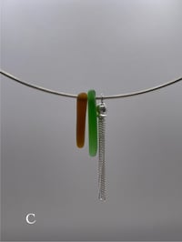 Image 3 of Sterling Silver Sea Glass Choker 