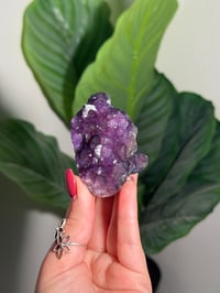 Image 1 of SELF STANDING GRAPE DISCO BALL FLUORITE -CHINA-