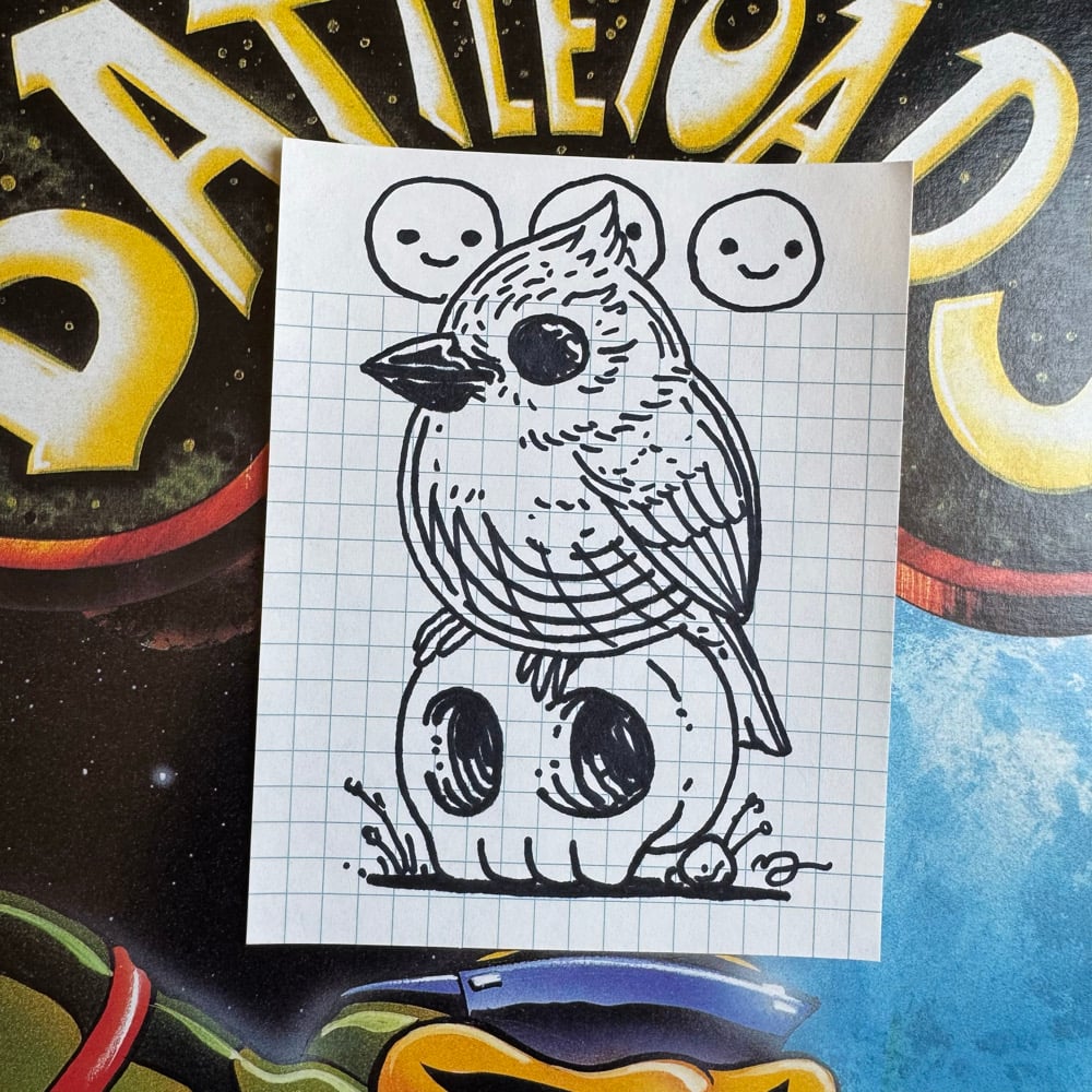 Image of Fat Bird Sharpie Sketch #234