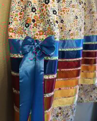 Image 2 of ribbon skirt- blue to brown 