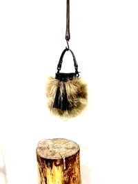 Image 2 of Cryptid Taupe Sheepskin Tasseled Short Handle Bucket