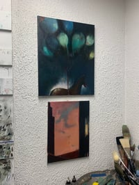 Image 5 of Painting / maleri / "ISLANDS BRYGGE – Malerdrømme og tankestreger – Mellemrum I" / 30x40 cm