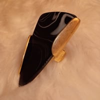 Image 1 of BLACK STONE & GOLD RING