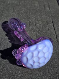 Image 2 of Purple UV Reactive Honeycomb Pipe 