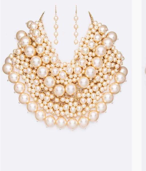 Image of Zillion Pearls Statement Necklace Set