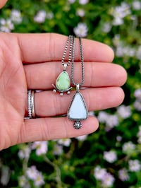 Image 2 of Sterling Silver White Buffalo Stone Necklace