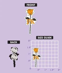 Image 2 of PK Metal Rose Pin