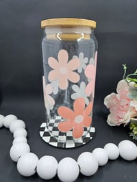 Image 2 of Peach Daisy Libbey Glass Cup