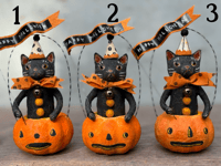 Image 2 of Halloween Cats in Jack-o-Lanterns