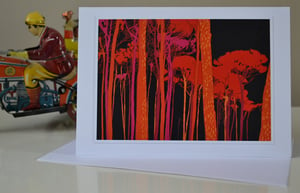 Image of Row of Trees Greeting Cards