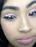  Russian pink sequin glow in the dark lashes