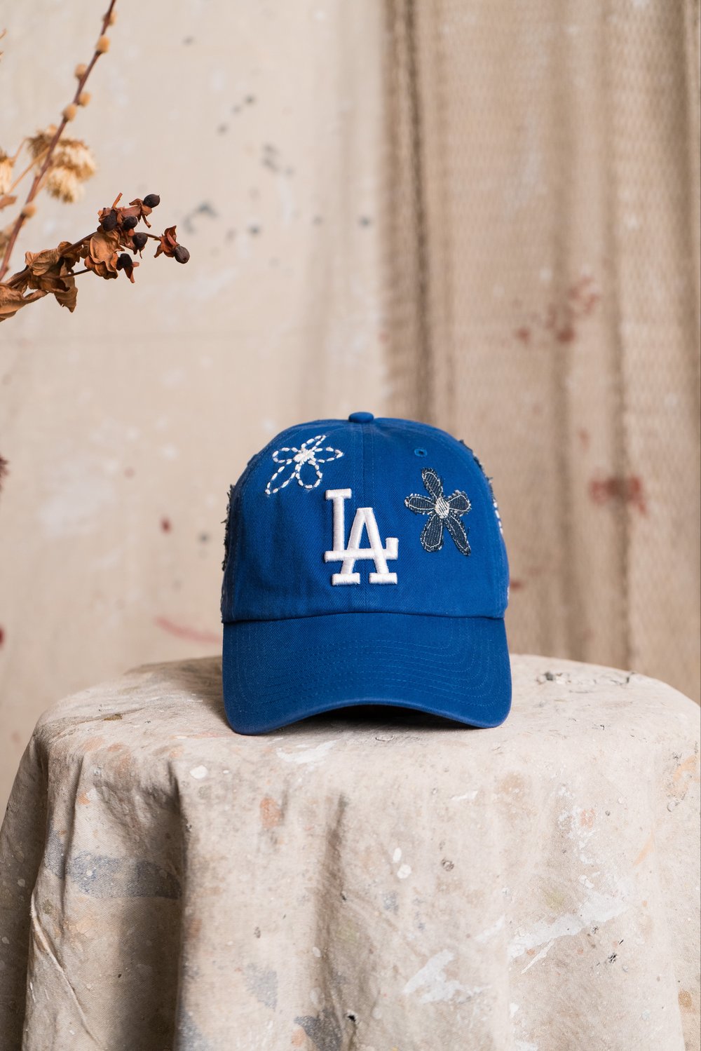 Image of Indigo Dodgers cap 